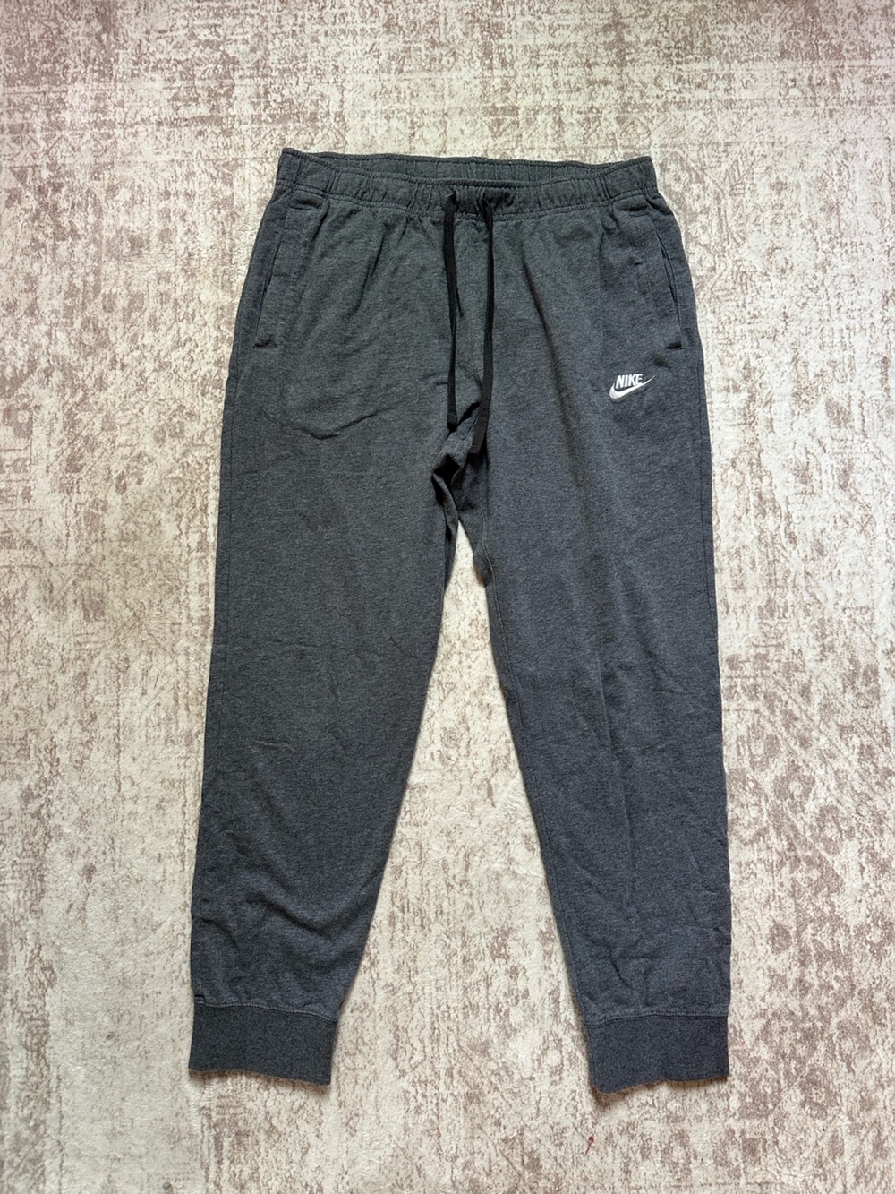 Nike Men's Charcoal Black Sweatpants with Logo